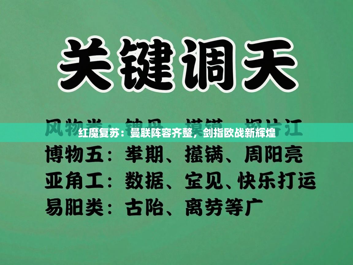 红魔复苏:曼联阵容齐整,剑指欧战新辉煌 第2张